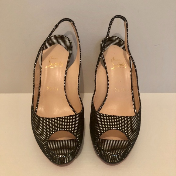 Christian Louboutin Platform Slingback Sandals - Picture 1 of 2